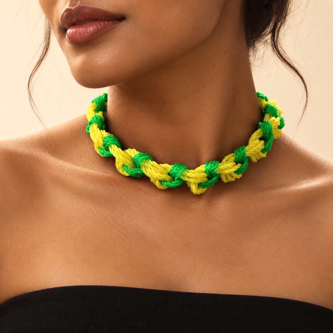 Paradise Point — lemon and lime knots, worn