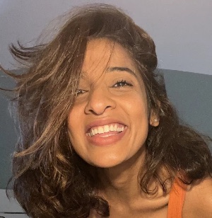 Saba laughing