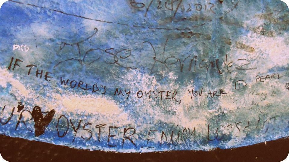 scratched into the paint and dated 6/28/2012: if the world s my oyster, you are its pearl. jos  hern ndez signed it. the most defended concrete in europe became a place strangers left love notes on, by hand, with a key.