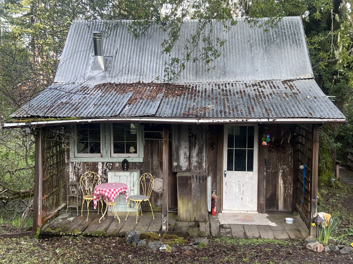 the cabin in Ukiah — a bathing house, once